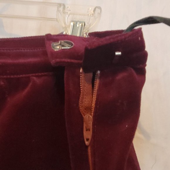Burgundy 2 Piece Skirt Suit Combed Cotton Womens 13 Thats Me Junior Sportswear - Picture 10 of 14